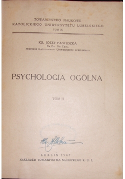 Psychologia ogólna, tom II, 1947 r.