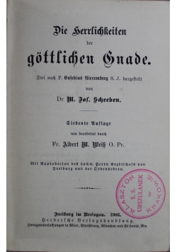 Die Herrlichkeiten der gottlichen Gnade 1903 r.