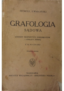 Grafologia sądowa, ok.1934 r