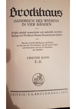 Brockhaus Handbuch des Wissens in vier Bänden, 1926 r.