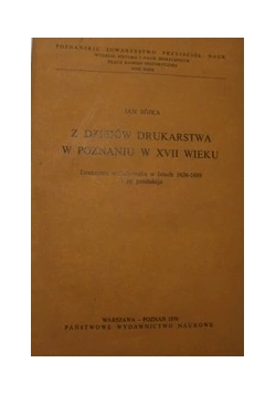 Z dziejów drukarstwa w Poznaniu w XVII wieku