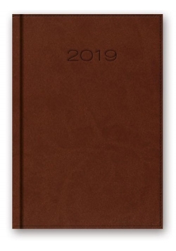 Kalendarz 2019 B6 książkowy brązowy