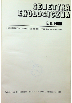 Genetyka ekologiczna