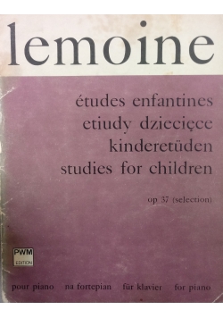 Etiudy dziecięce op. 37  na fortepian