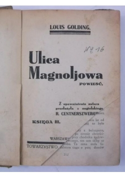 Ulica Magnoliowa, 1934 r.