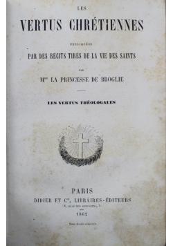Les Vertus Chretiennes 1862 r