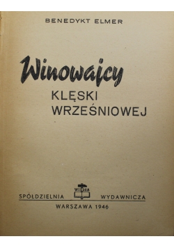 Winowajcy klęski wrześniowej 1946 r.