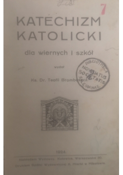Katechizm katolicki,1924 r.