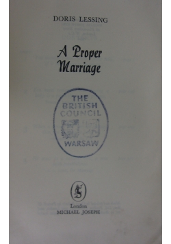 A Proper Marriage