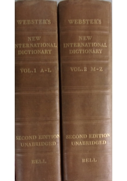 New international dictionary of English language vol. 1,2; 1939 r.