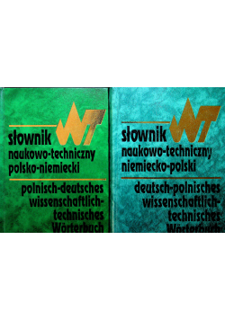 Słownik naukowo  techniczny niemiecko polski 2 tomy