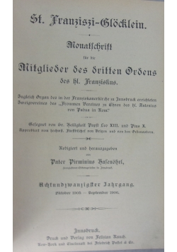 St. Franziszi-Blosklein, 1911r.