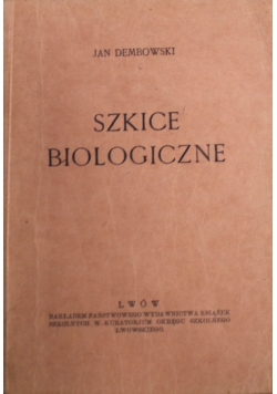 Szkice biologiczne 1927 r.