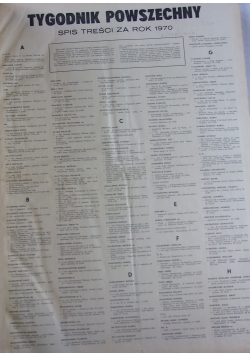 Tygodnik Powszechny  od 1 do 52