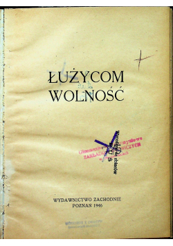 Łużycom wolność 1946 r