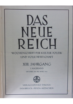 Das Neue Reich, 1931r.