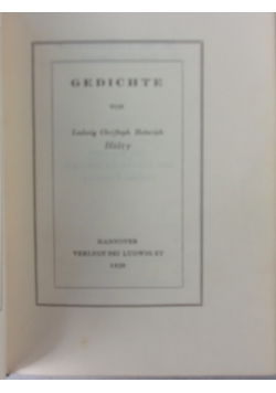 Gedichte,1920r.