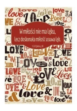 A Kartka składana - w miłości nie ma lęku love