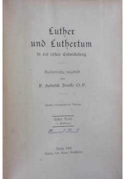 Luther und Luhertum, 1904 r.