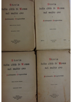Storia della citta di Roma nel medio evo, 4 tomy, 1940r.