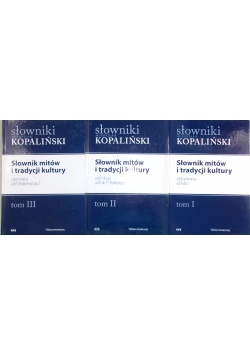 Słownik mitów i tradycji kultury, Zestaw 3 książek