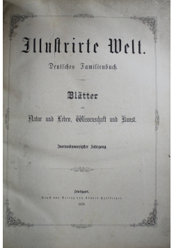 Illustrierte Welt  Deutsches Familienbuch Numer 1 do 19 1874r