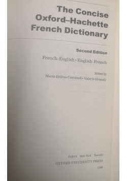 The Concise Oxford - Hachette French Dictionary
