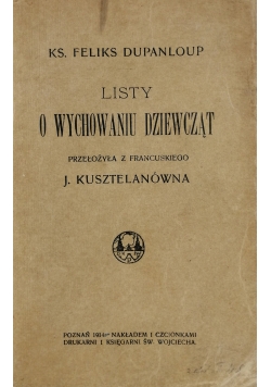 Listy o wychowaniu dziewcząt,1914 r.