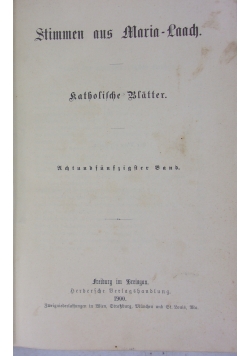 Stimmen aus Maria - Laach, 59 band, 1900 r.