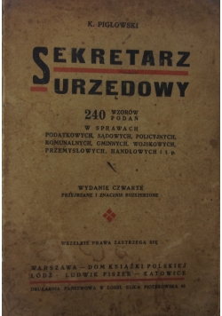 Sekretarz urzędowy. Wzory podań