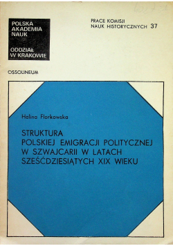 Struktura polskiej emigracji politycznej w Szwajcarii w latach sześćdziesiątych XIX wieku