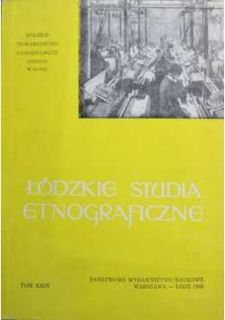 Łódzkie studia etnograficzne tom XXIX