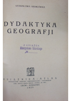 Dydaktyka geografji, 1929 r.