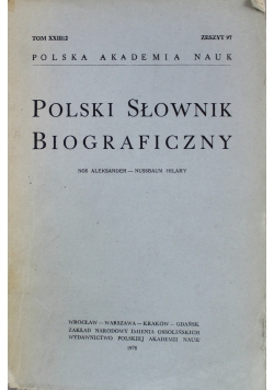Polski Słownik Biograficzny Tom 97