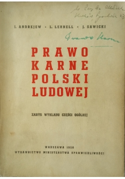 Prawo karne Polski Ludowe, 1950r.