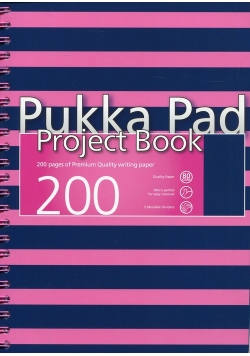 Project Book Navy A4 200 kartek kratka różowy