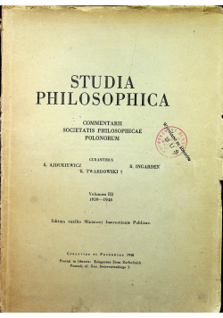 Studia Philosophica vol III 1948 r