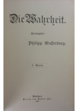 Die Wahrheit, 2. Band, 1896r.
