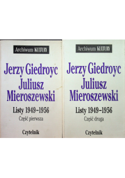 Giedroyc Mieroszewski Listy 1949 - 1956 2 tomy