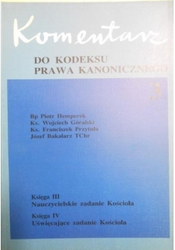 Komentarz do kodeksu Prawa Kanonicznego 3