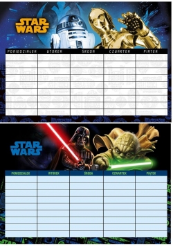 Plan Lekcji Star Wars Mix (25szt) DERFORM