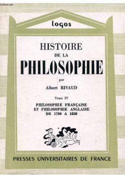 Logos Histoire de la Philosophie  Tom IV