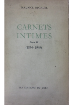 Carnets Intimes Tome II