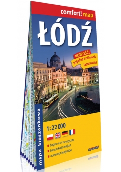 Łódź kieszonkowy laminowany plan miasta 1:22 000