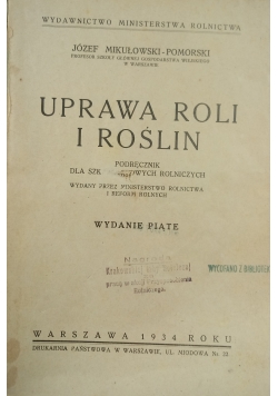 Uprawa Roli i roślin ,1934 r.