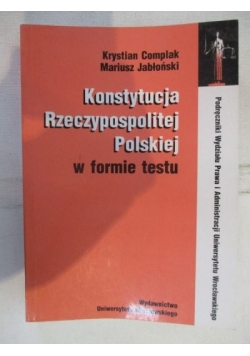 Konstytucja Rzeczpospolitej Polskiej w formie testu