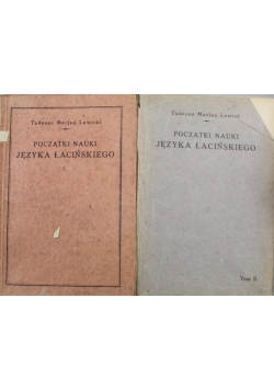 Początki nauki języka łacińskiego 2 tomy ok 1926 r.