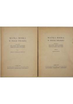Matka Boska w Poezji Polskiej 2 tomy