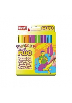 Farby w sztyfcie Fluo Pocket 6 kolorów PLAYCOLOR