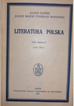 Literatura Polska, 1932 r.